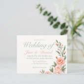 Zonsondergang Bloei - Groen Aankondigingskaart (Staand voorkant)