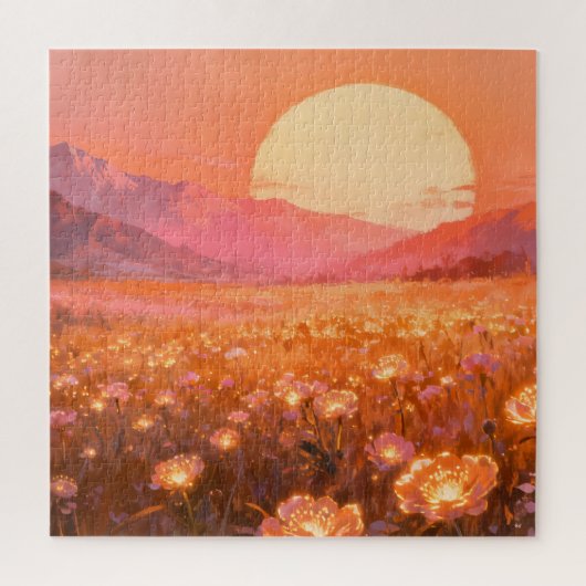 Zonsondergang Bloei Legpuzzel (Verticaal)