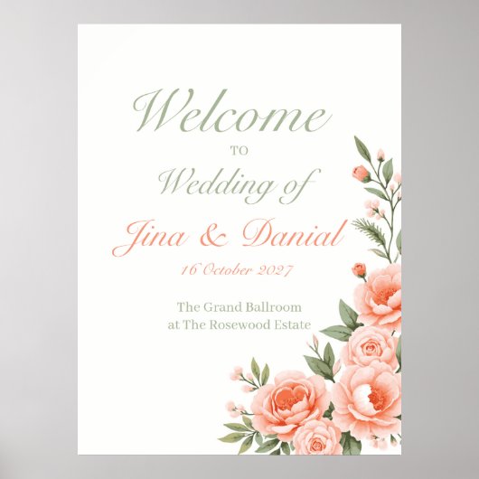 Zonsondergang Bloei Poster (Voorkant)