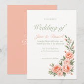 Zonsondergang Bloei - Zachte Oranje Kaart (Voorkant / Achterkant)