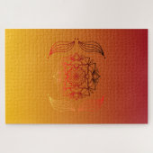 Zonsondergang Bloemblad Vlam – Warm Bloemig Legpuzzel (Horizontaal)