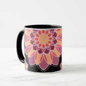 Zonsondergang Bloom Mandala Mok (Voorkant links)