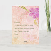 Zonsondergang blush Boog Helder roos Boeket  Kaart (Achterkant)