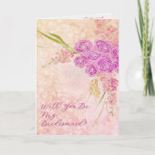 Zonsondergang blush Boog Helder roos Boeket  Kaart (Voorkant)