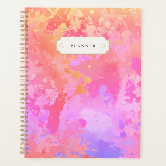 Zonsondergang Boho Spetter Planner (Voorkant)