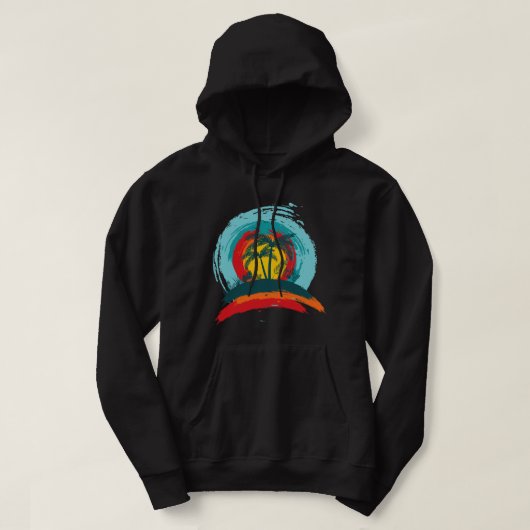 Zonsondergang Bomen Schilder Hoodie (Design voorkant)
