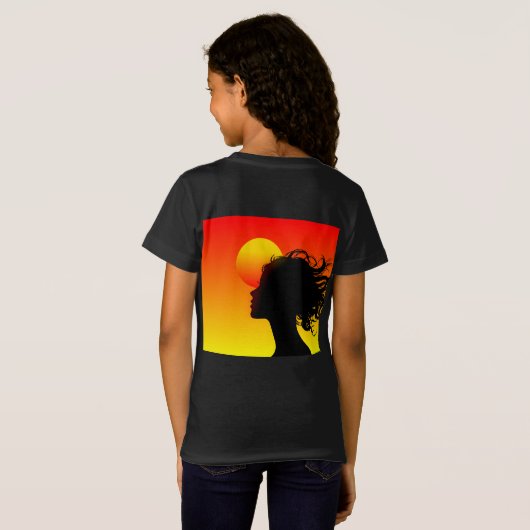 Zonsondergang Boom Natuur T-Shirt Ontwerp (Achterkant volledig)
