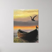 Zonsondergang Boot Canvas Kalmte (Voorkant)