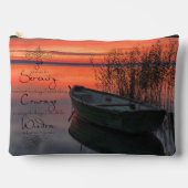 Zonsondergang boot met sereniteitsgebed etui (Voorkant)