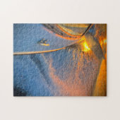 Zonsondergang Boot Wake Puzzel Legpuzzel (Horizontaal)