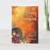 Zonsondergang bos Hebreeën 13:15 Gelukkige Thanksg Kaart (Voorkant)
