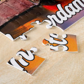 Zonsondergang boven Amsterdam, Nederland Legpuzzel (Zijkant)