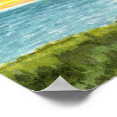 Zonsondergang boven Annestown Beach in Wexford, Ie Poster (Hoek)