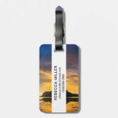 Zonsondergang boven Bacuit-archipel Bagagelabel (Achterkant verticaal)