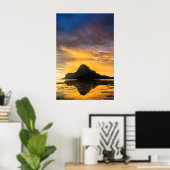Zonsondergang boven Bacuit-archipel Poster (Thuiskantoor)