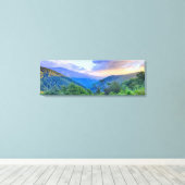 zonsondergang boven Blue Ridge Mountains Canvas Afdruk (Insitu (Houten vloer))