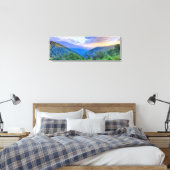 zonsondergang boven Blue Ridge Mountains Canvas Afdruk (Insitu (Slaapkamer))