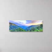 zonsondergang boven Blue Ridge Mountains Canvas Afdruk (Voorkant)