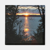 Zonsondergang boven bos Lake Magnet (Voorkant)