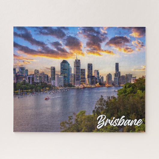 Zonsondergang boven Brisbane, Australië Legpuzzel (Horizontaal)
