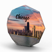 Zonsondergang Boven Chicago Fotoblokken (Rechts)