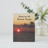 Zonsondergang boven de Bermuda Driehoek Briefkaart (Staand voorkant)