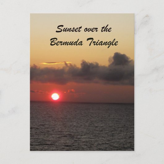 Zonsondergang boven de Bermuda Driehoek Briefkaart (Voorkant)