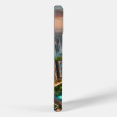Zonsondergang boven de groene metropool Case-Mate iPhone case (Achterkant / Rechts)