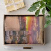 Zonsondergang boven de haven van Mahon - Menorca,  Tissuepapier (Geschenk)