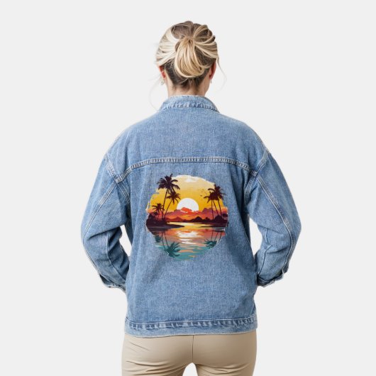 Zonsondergang boven de lagune denim jacket (Model)
