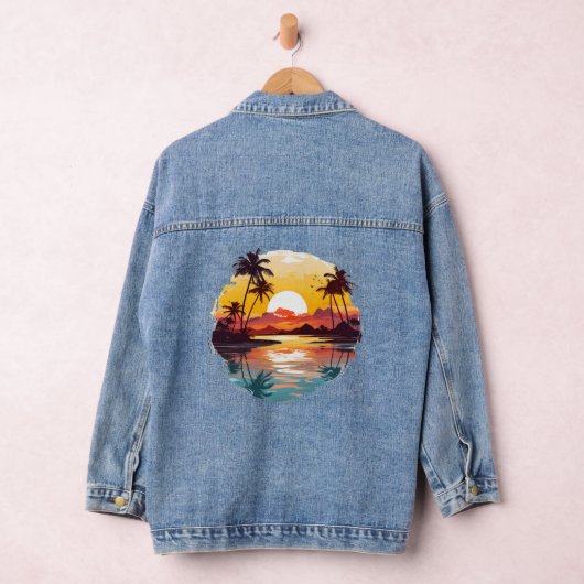 Zonsondergang boven de lagune denim jacket (Hangar)