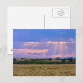Zonsondergang boven de Masai Mara. Briefkaart (Voorkant / Achterkant)