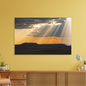 Zonsondergang boven de Masai Mara. Canvas Afdruk (Insitu (Woonkamer))