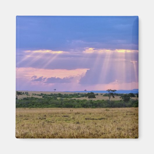 Zonsondergang boven de Masai Mara. Magneet (Voorkant)