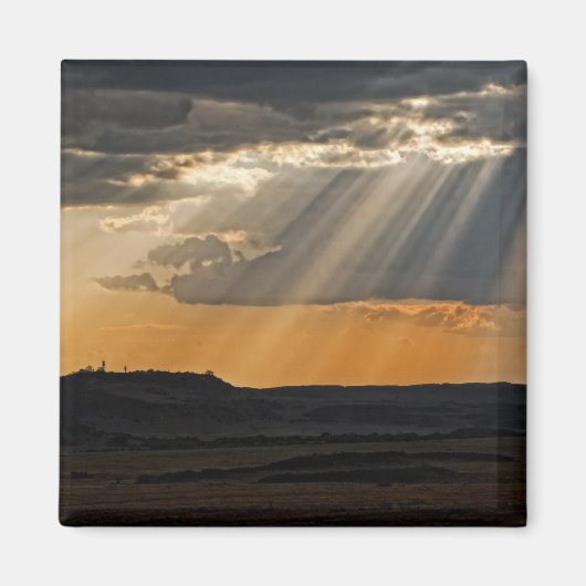 Zonsondergang boven de Masai Mara. Magneet (Voorkant)