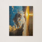 Zonsondergang boven de oceaan, Fiji Legpuzzel (Verticaal)