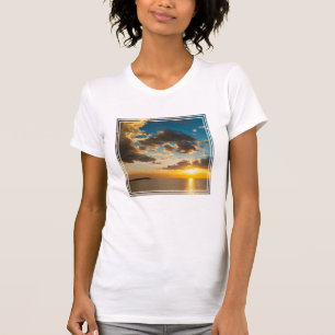 Zonsondergang boven de oceaan, Fiji T-shirt