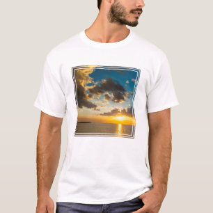 Zonsondergang boven de oceaan, Fiji T-shirt