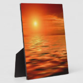 Zonsondergang boven de oceaan fotoplaat (Zijkant)