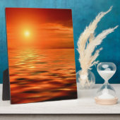 Zonsondergang boven de oceaan fotoplaat (Zijkant)