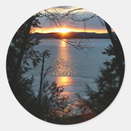 Zonsondergang boven de Stickers van Forest Lake