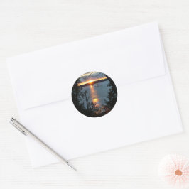 Zonsondergang boven de Stickers van Forest Lake