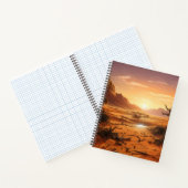 Zonsondergang boven de woestijn notitieboek (Binnen)