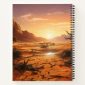 Zonsondergang boven de woestijn notitieboek (Achterkant)