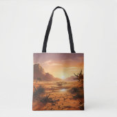 Zonsondergang boven de woestijn tote bag (Voorkant)