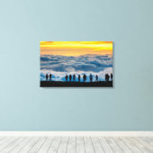 Zonsondergang boven de Wolken Maui Canvas Print (Insitu (Houten vloer))
