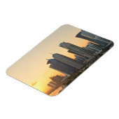 Zonsondergang boven Doha, Qatar rechthoekige magne Magneet (Linkerzijde)