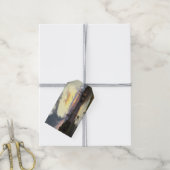 Zonsondergang boven Dresden (Duits stadslandschap) Cadeaulabel (Met Touw)