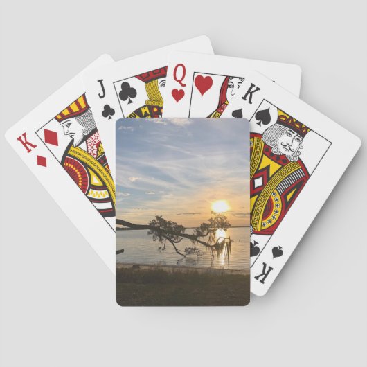Zonsondergang boven East Bay Pokerkaarten (Achterkant)