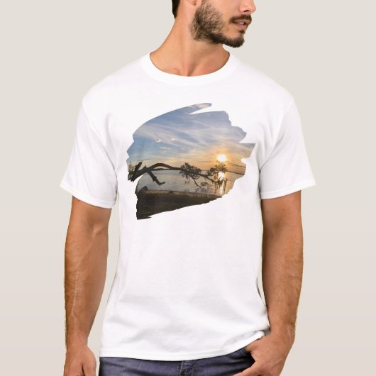 Zonsondergang boven East Bay T-shirt (Voorkant)